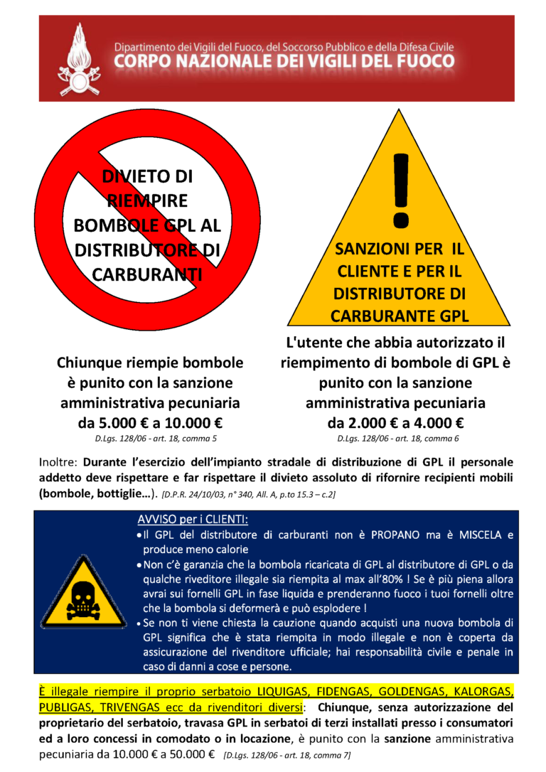 DECALOGO DELLA BOMBOLA DI GPL ISTRUZIONI PER L'UTILIZZO IN SICUREZZA DI BOMBOLE PORTATILI DI DECALOGO DELLA BOMBOLA DI GPL ISTRUZIONI PER L'UTILIZZO IN SICUREZZA DI BOMBOLE PORTATILI DI